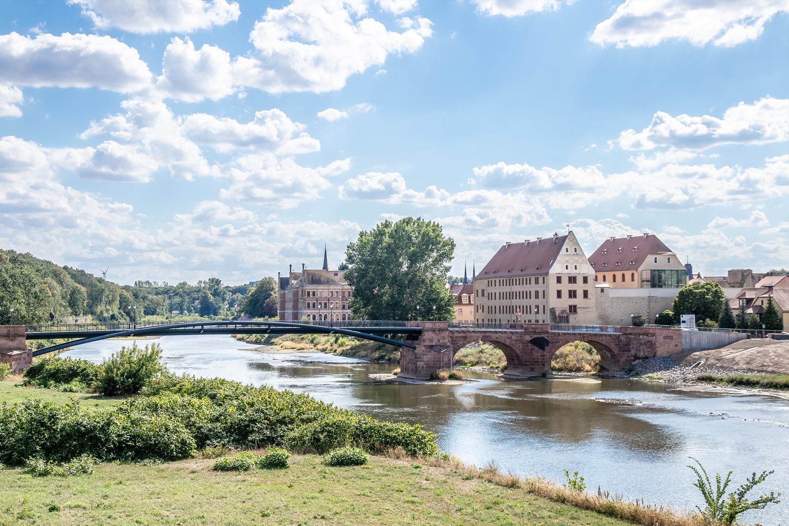 Blick über die Mulde auf Grimma